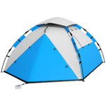 3-4 Man Camping Tent Portable With Bag, Quick Setup | Light Blue