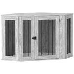 Dog Crate W/ Cushion, Door - Large Dogs | Gray