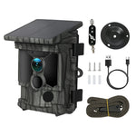 Solar Trail Camera 4k 112mp Hunting Game Cam Wifi Bluetooth 64gb Card | Camouflage