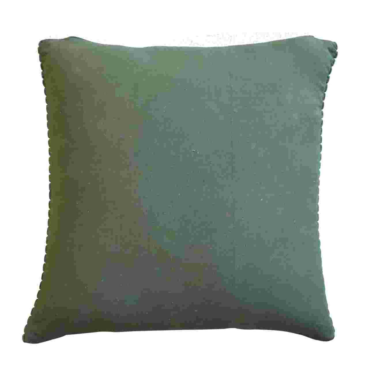 Ribbed Cushion Set, Velvet Fabric | Set of 2 | Green