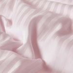 Egyptian Cotton Stripe Duvet Cover With Pillowcase, 330 Tc | Single | Dusky Pink