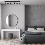 Joker Hand Made Ceiling Lamp In Matt Black With Striking Chrome Detail Featuring 6 Minmalistic Slender Cylinder Shades