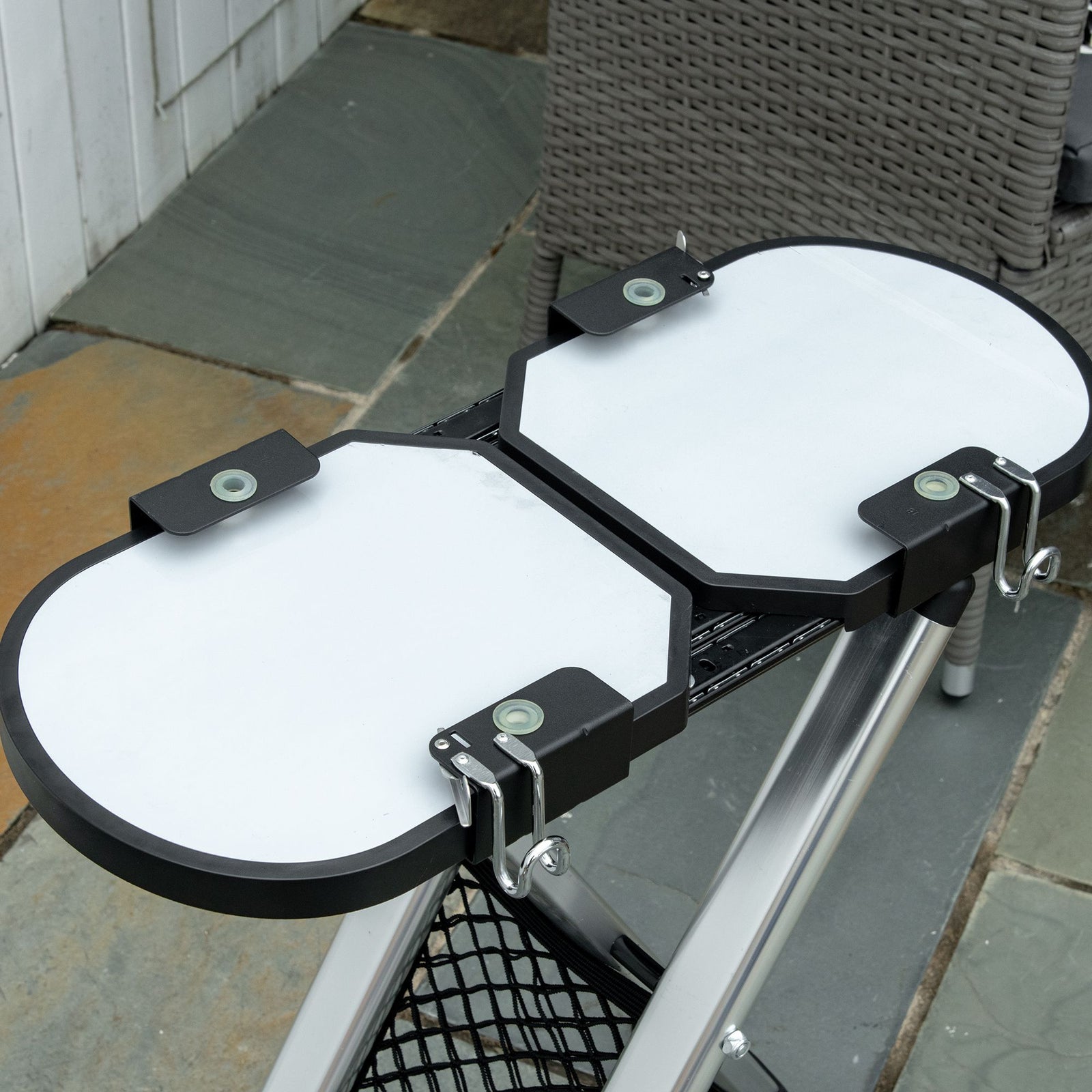Foldable Bbq Grill, 2 Burner, Trolley | Black