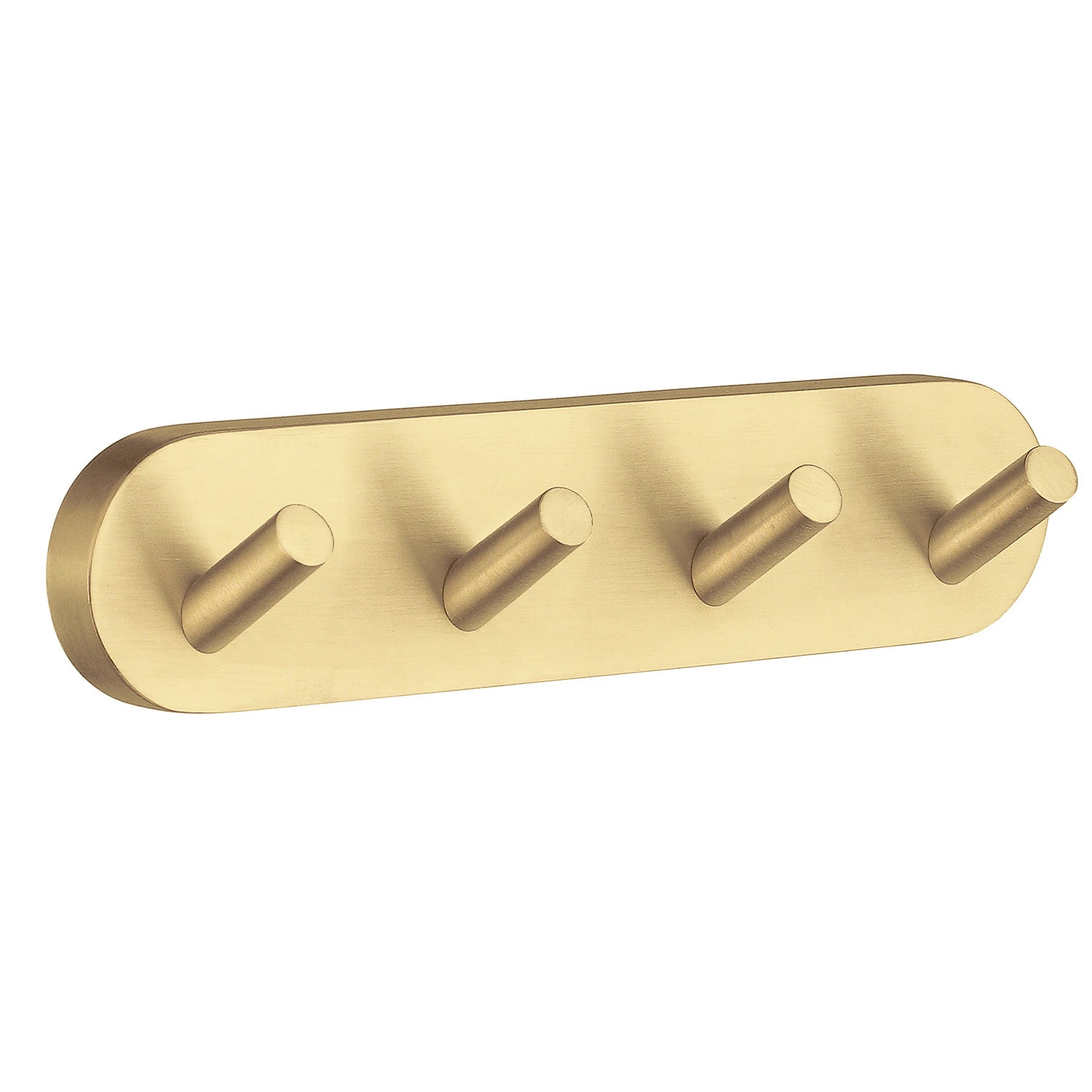Towel Hooks Wall Mounted Storage Non-rust Brass Core | Quadruple | Brushed Brass