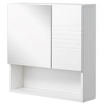 Bathroom Wall-mounted Mirror Cabinet W/ Double Door