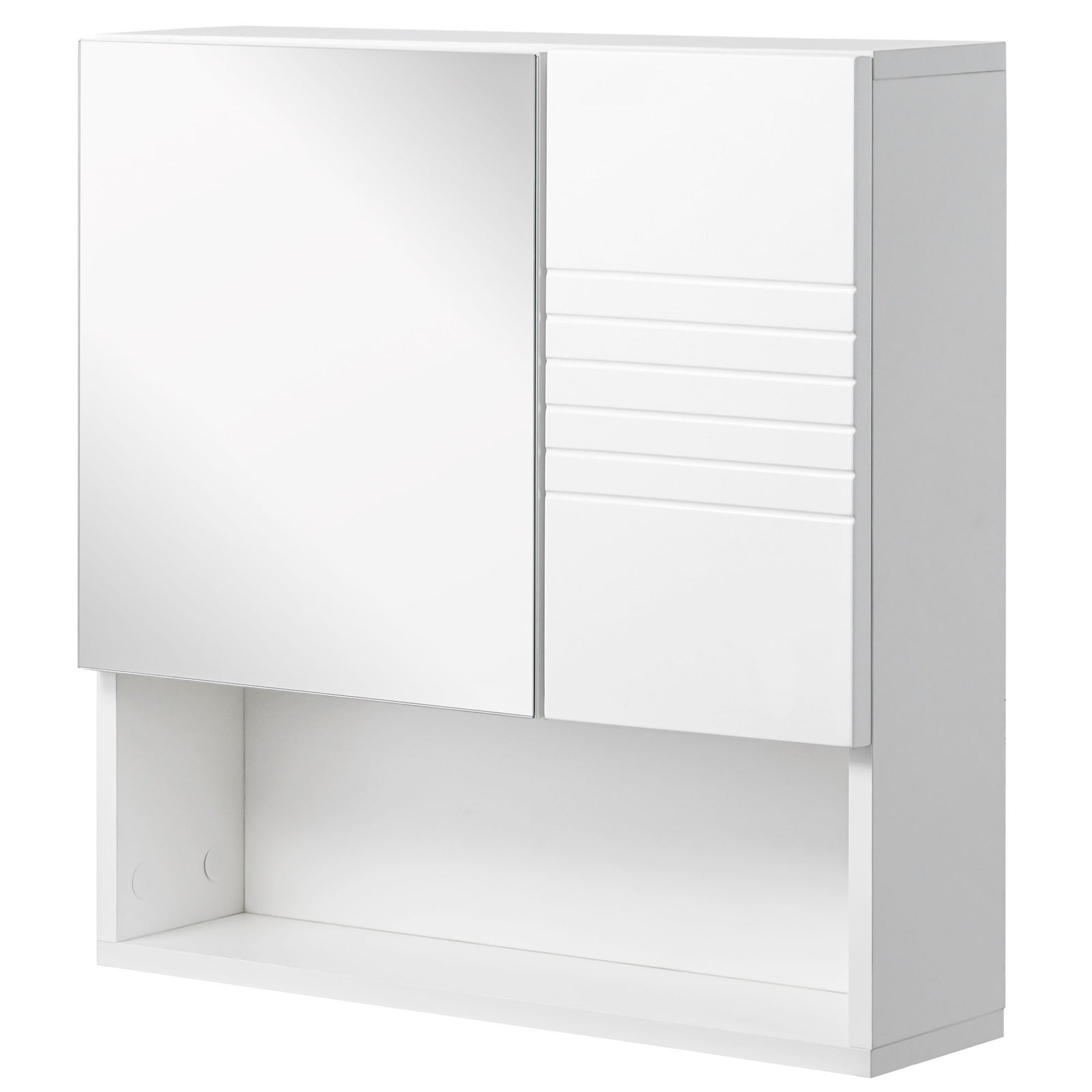 Bathroom Wall-mounted Mirror Cabinet W/ Double Door