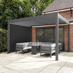 Aluminium Pergola With Anthracite Blinds & Led Lights | 3m x 4m | Anthracite