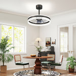 Ceiling Fan Light With 3 Colour, Timer, Reversible, Remote | One Size | Black