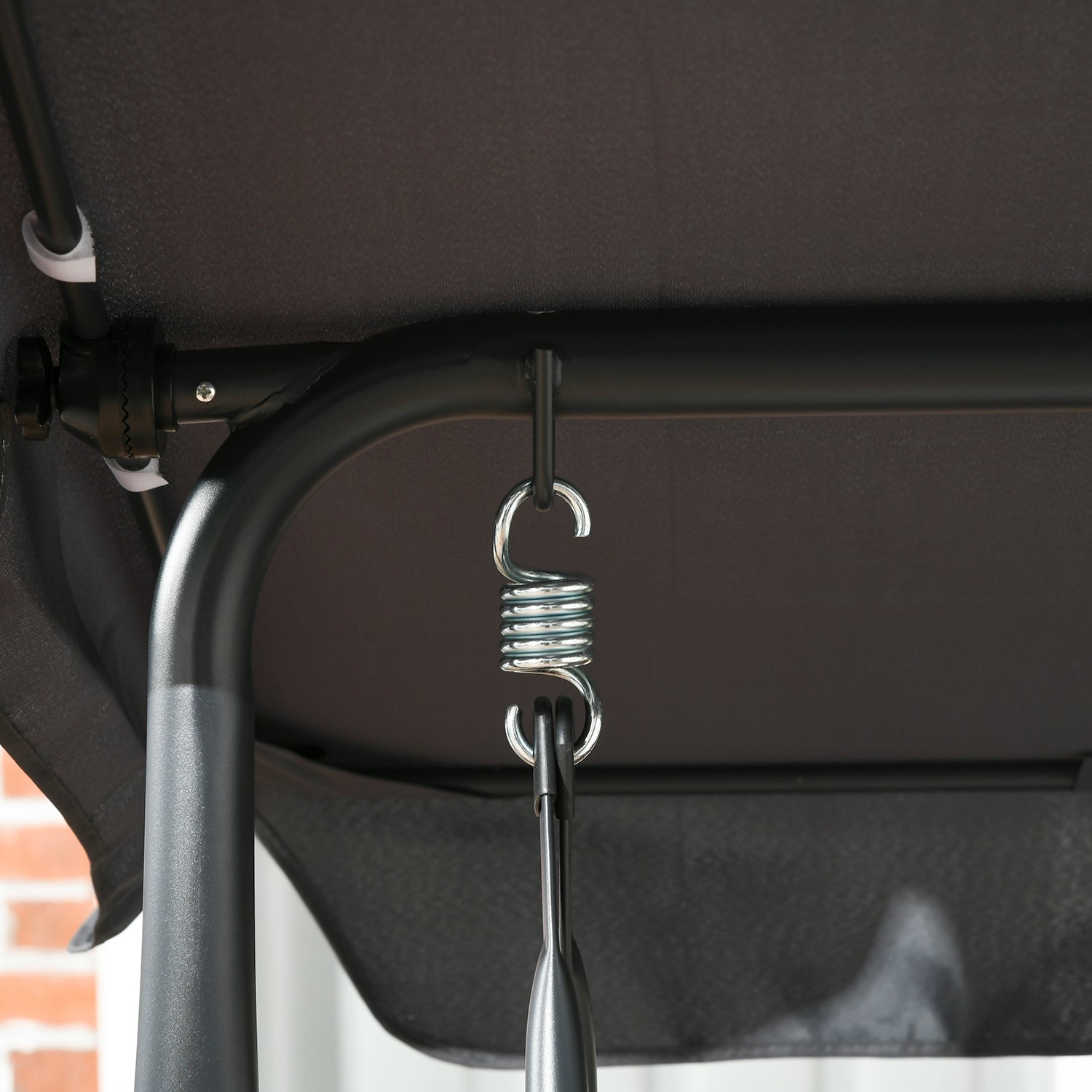 3 Seater Garden Swing Seat, Swing Chair W/ Adjustable Canopy