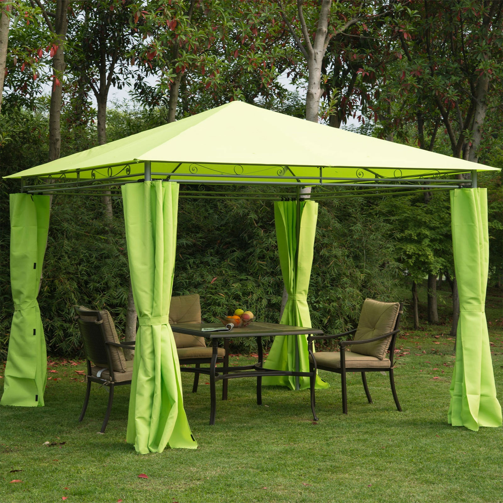 Garden Metal Gazebo Marquee Patio Party Tent Canopy Shelter | Green
