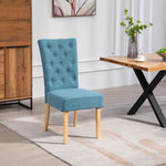 Set Of 2 Pienza Fabric Dining Chairs | Teal