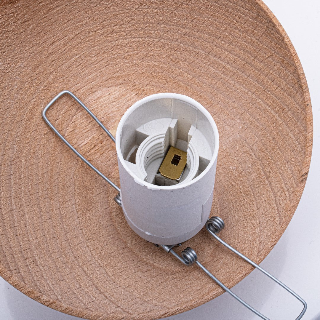 Sfera Designer Ceiling Lamp Hand Made Scandi Style Natural Wood Detail