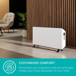 Edge 1000 Smart Convector Heater, 1000w Heating Power, Rooms Up To 15m2 - White