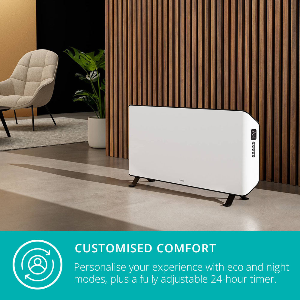 Edge 1000 Smart Convector Heater, 1000w Heating Power, Rooms Up To 15m2 - White