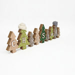 Freestanding Wooden Christmas Tree Word Decoration, 40cm