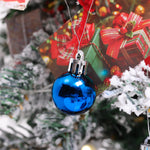 30 Pieces Shatterproof Christmas Tree Ornament Set Xmas Bauble And Snowflake Tree Topper