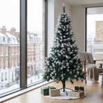 Breeins 180cm Snow-flocked Artificial Christmas Tree With Lush Green Branches
