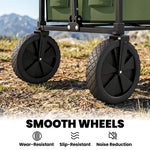 95l Foldable Festival Trolley On Wheels | Green