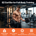 Centra Ez Curl Bar Olympic Barbell 120cm Weight Bar Strength Training 367kg