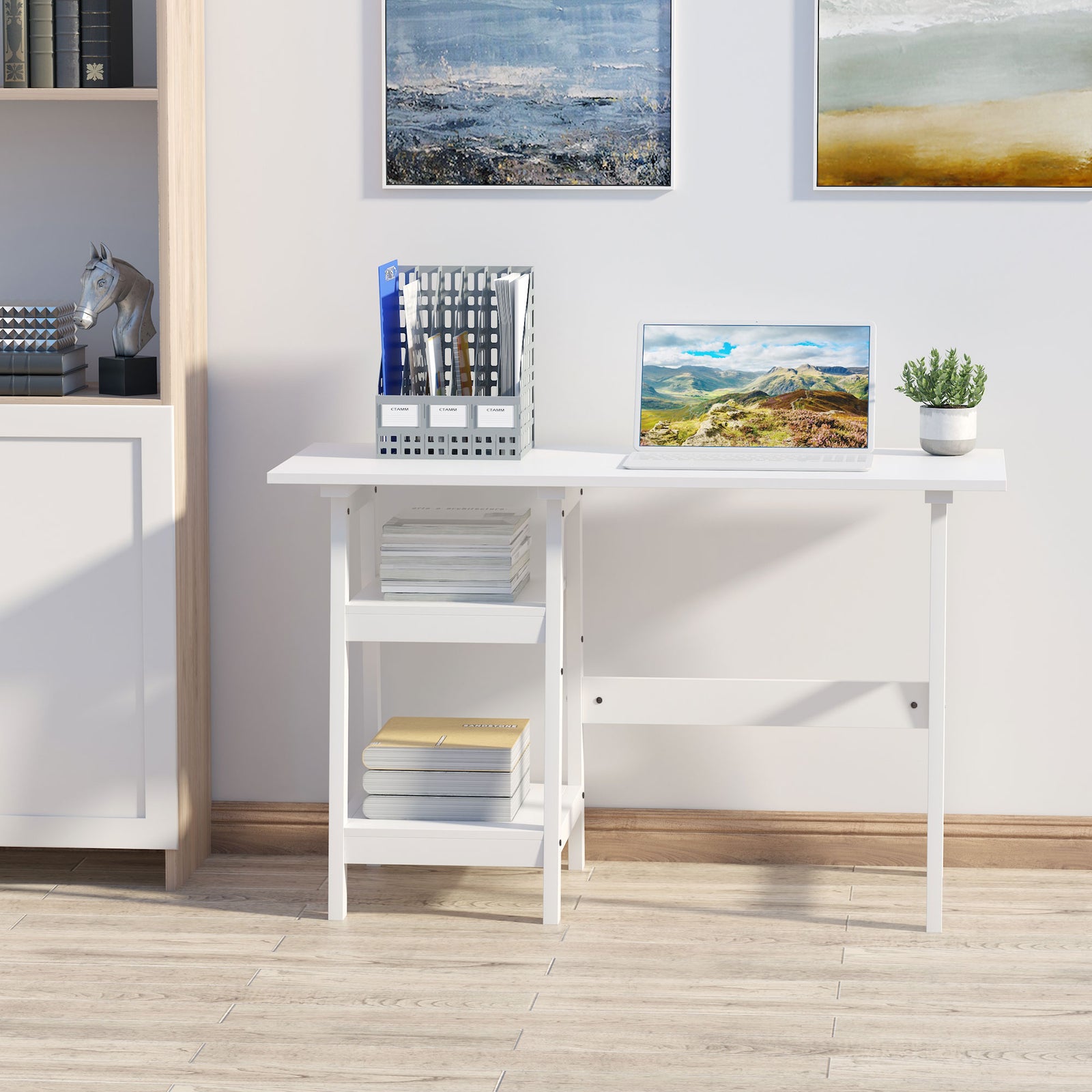 Writing Desk With Shelf, Home Office