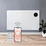 Wifi Smart Electric Radiator Panel Heater White Wall Mounted Or Floor Standing Bathroom Safe Timer And Thermostat | 1200w | White