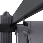 3m X 4m Aluminium Pergola With Retractable Roof & Pu-coated Polyester Canopy,outdoor Garden Gazebos Water-resistant