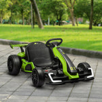 24v Electric Go Kart For Kids With Adjustable Seat | Green