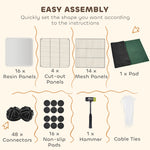 PawHut Pet Playpen With Waterproof Mat, Diy Small Animal Enclosure 34 Panels