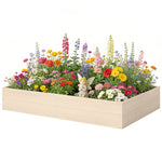 Outsunny Wooden Raised Bed For Garden, 620l Extra Large Raised Garden Bed
