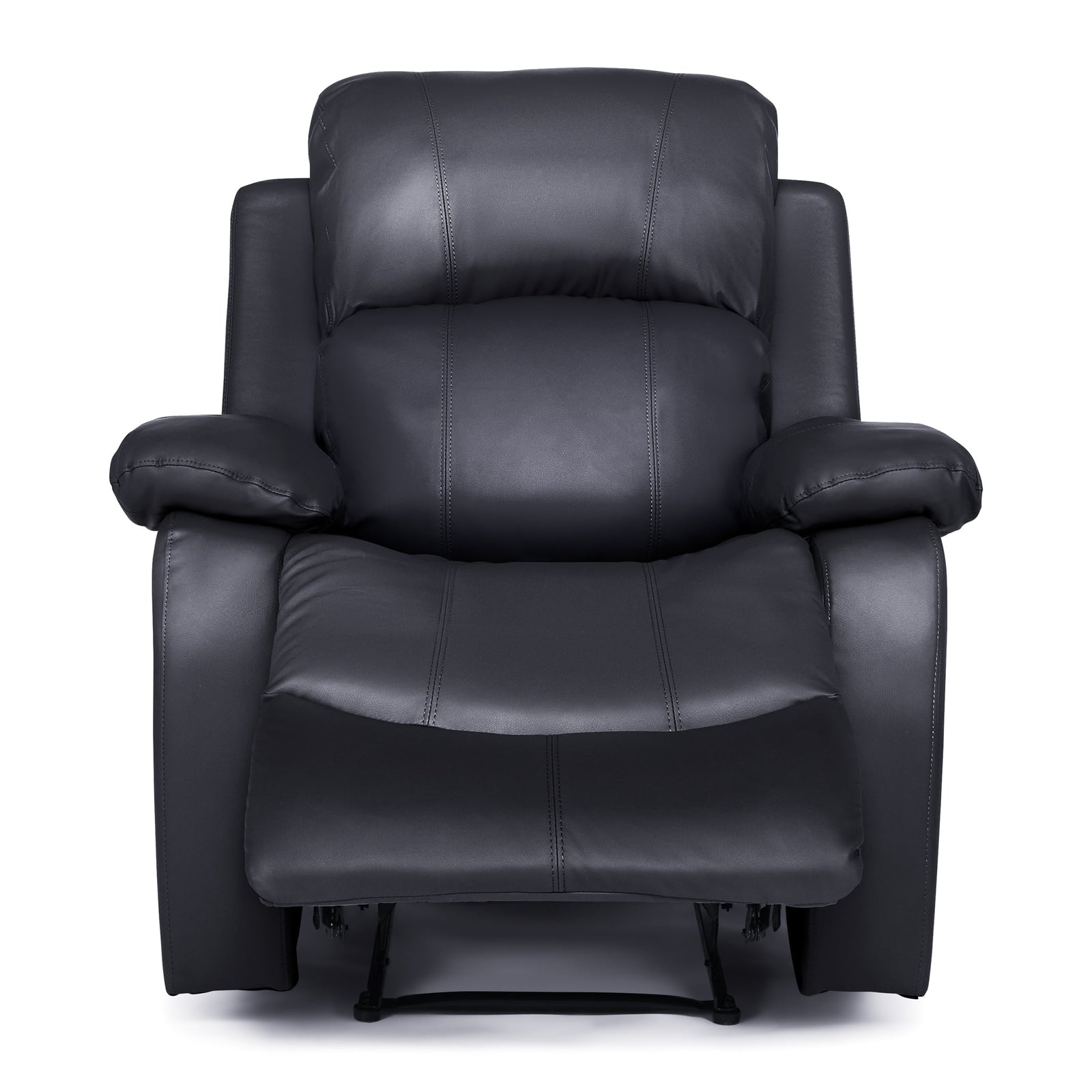 Bonded Leather Recliner Armchair | Black