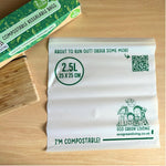 Compostable Resealable Zip Lock Bags Large  2.5 Litre | Set of 1 | White