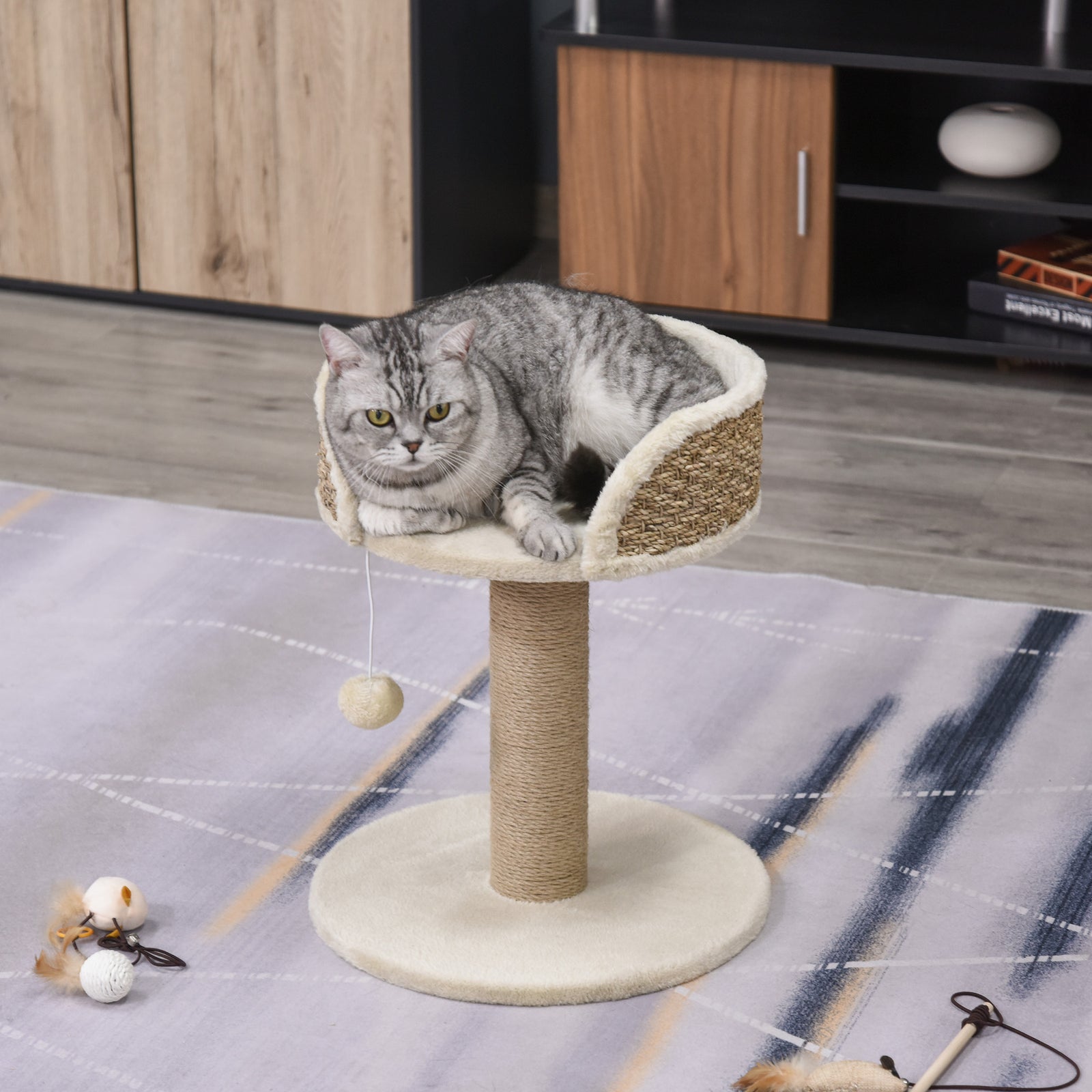 Cat Tree Tower Activity Centre With Scratching Posts | Beige