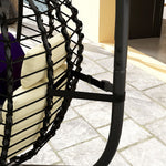 Rattan Egg Chair, Adjustable | Cream