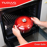 Cast Iron Dutch Oven With Lid Casserole - 24cm (4.7l) | Red