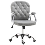 Velour Diamond Tufted Office Chair