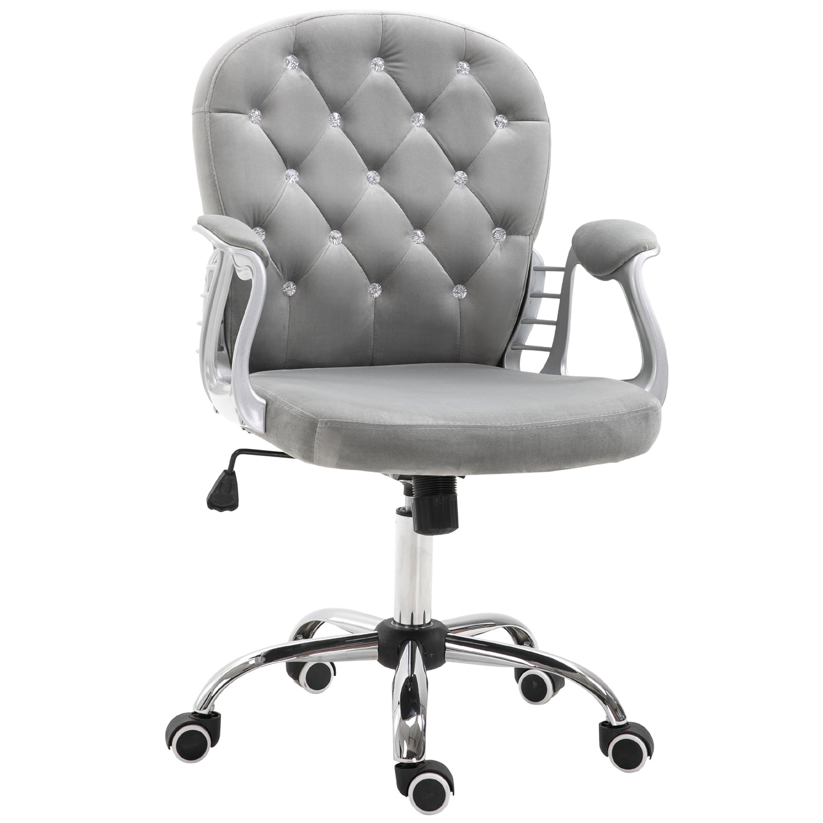Velour Diamond Tufted Office Chair