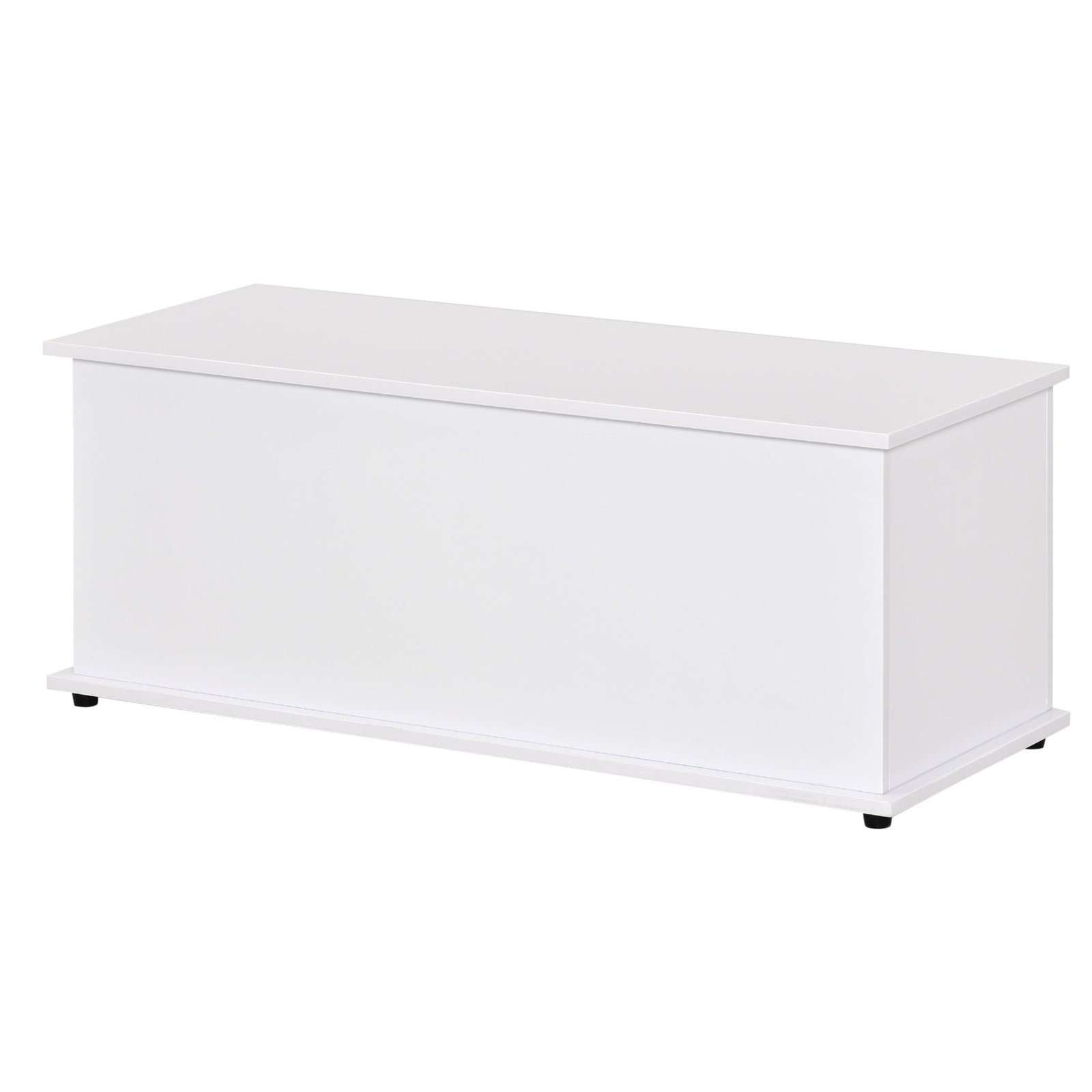 Storage Box Chest With Lid Spacious Collect Chipboard | One Size | White