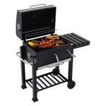 Outdoor Charcoal Bbq Grill With Portable Trolley Garden Grill