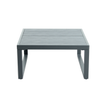 Chester Grey Modern Metal Patio Furniture Set - 5 Seat Corner Sofa With Coffee Table | Gray