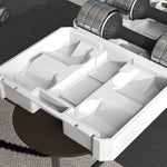 Adjustable Dumbbells Set Free Weights With Storage Box | Silver