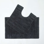 Spa Supreme Luxury Bath Mat | Bath  Pedestal Set | Black