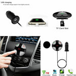 Round Bluetooth Fm Transmitter Mp3 Player & Usb Charger & Hands Free Calling