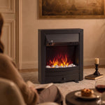 Electric Fireplace Stove Freestanding/inset, 1000w/2000w | Black
