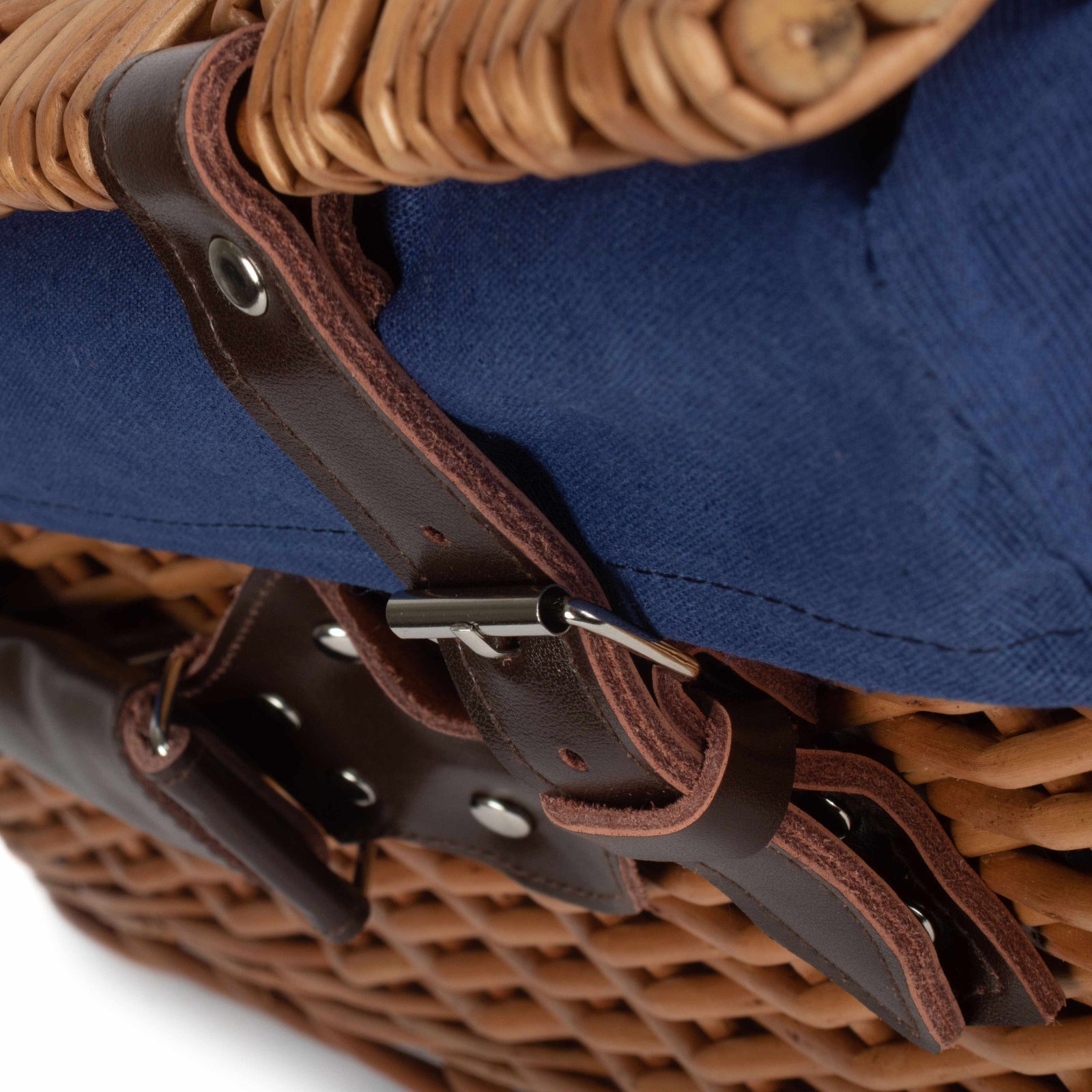 Wicker 56cm Double Steamed Picnic Basket | Blue