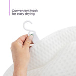 3d Mesh Bath Pillow Head Neck Support With Hanging Hook White