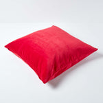 Set Of 2 Velvet Cushion Covers | 40cm x 40cm | Red
