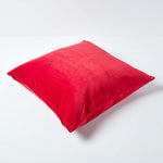 Luxury Cotton Velvet Cushion Cover | 40cm x 40cm | Red