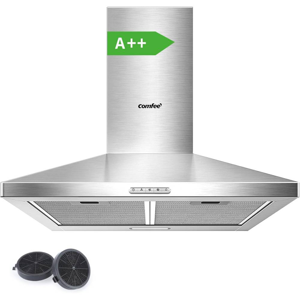 60cm Chimney Cooker Hood Wall Mounted Range Hood Extractor Hood With Led
