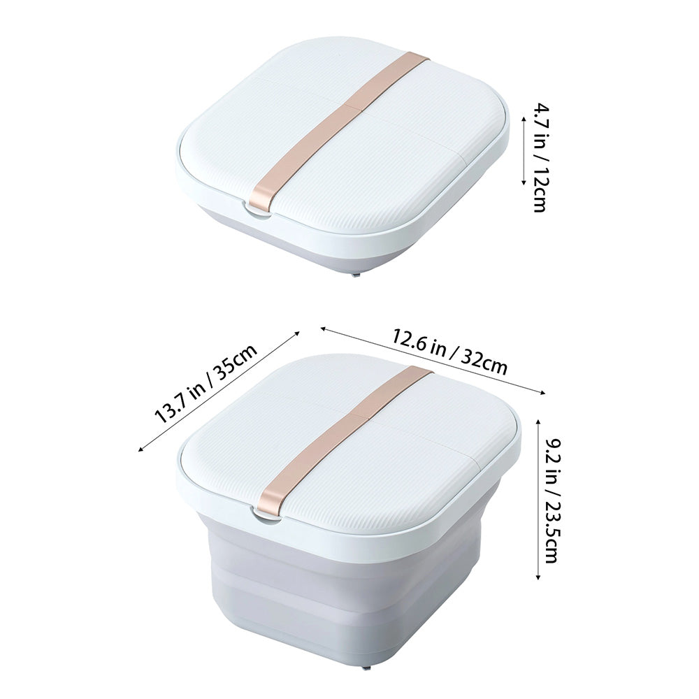 Foldable Foot Spa Massager Pedicure Bath | White