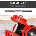 Adjustable 20kgs Barbell & Dumbbell Set | Red